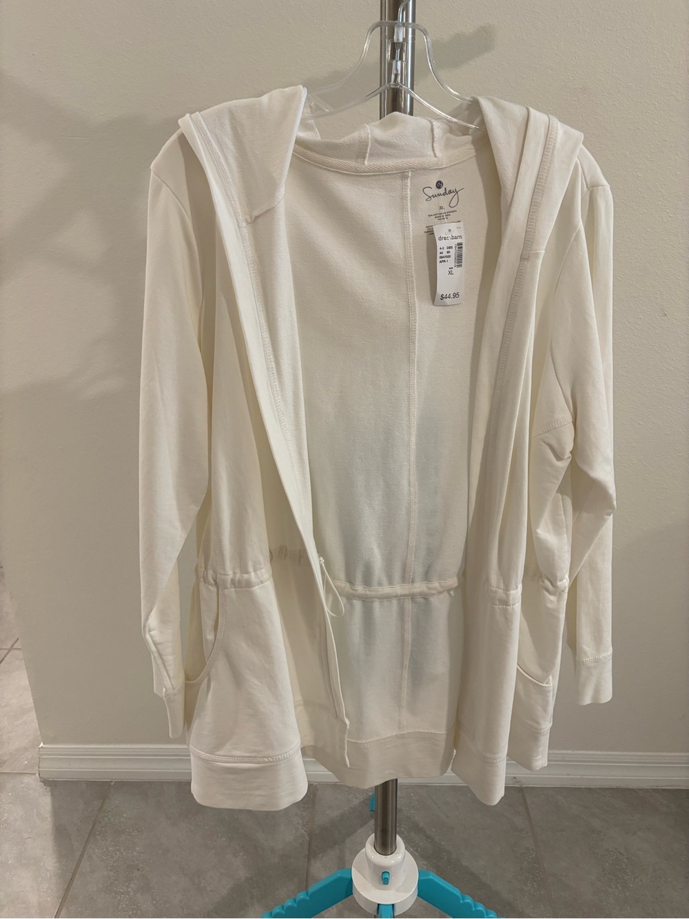 dressbarn Cream Sunday Open Cardigan